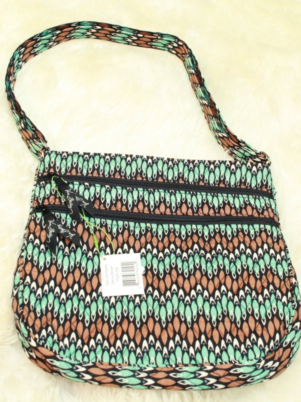 Vera Bradley Sierra Stream Triple Zip Hipster Crossbody Bag - NWT 15225-339